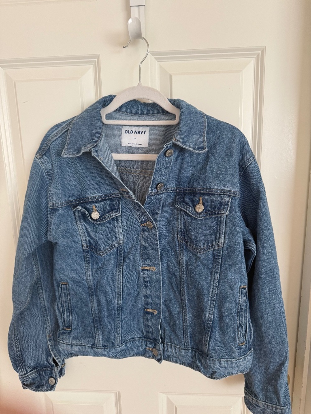 old navy denim childs jacket light denim zize small